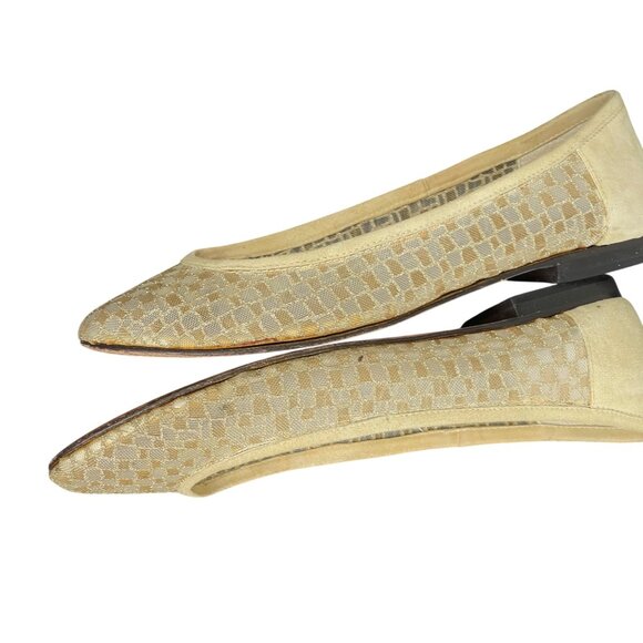 Andrea Carrano Italian womens shoes size gold mesh size 37 excellent - Picture 8 of 8